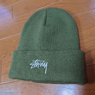 ステューシー(STUSSY)のSTUSSY ステューシー　ビーニー ニット帽 グリーン(ニット帽/ビーニー)