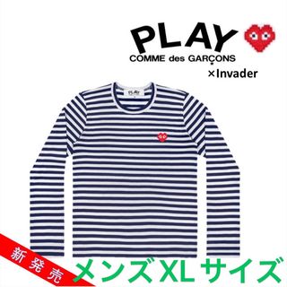 コムデギャルソン(COMME des GARCONS)の【新作】COMME des GARCONS x INVADER ボーダー(Tシャツ/カットソー(七分/長袖))