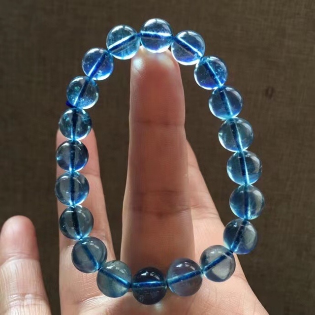 天然】アクアマリン ブレスレット9.7mm-