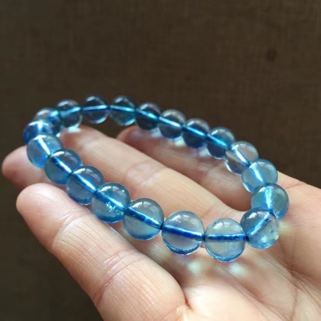 天然】アクアマリン ブレスレット9.7mm-