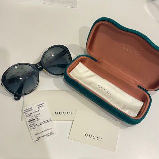 グッチ(Gucci)のGUCCI グッチ ラウンド サングラス GG0370SK グリーン(サングラス/メガネ)