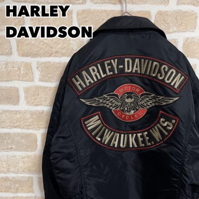 ハーレーダビッドソン Harley-Davidson 刺繍 スタジャン ブルゾン