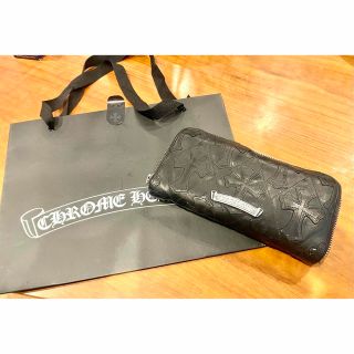 クロムハーツ(Chrome Hearts)のCHROME HEARTSクロムハーツセメタリークロスラウンドファスナー長財布(長財布)