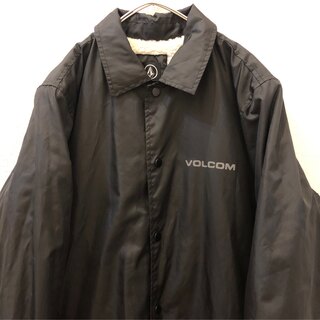 ボルコム(volcom)の【VOLCOM Genuine】ナイロンジャケット　古着　ワンポイントロゴ　黒(ナイロンジャケット)