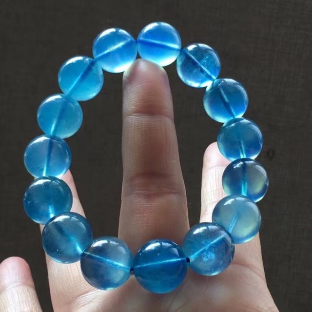 出産祝い 【天然】アクアマリン ブレスレット14.6mm ブレスレット
