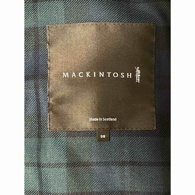 美品 マッキントッシュ ステンカラーコート チェック柄ライナー 美品 マッキントッシュ ステンカラーコート チェック柄ライナー