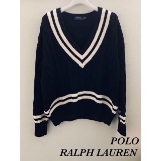 ポロラルフローレン(POLO RALPH LAUREN)のPOLO RALPHLAUREN(ポロラルフローレン)★セーター★黒★レディース(ニット/セーター)