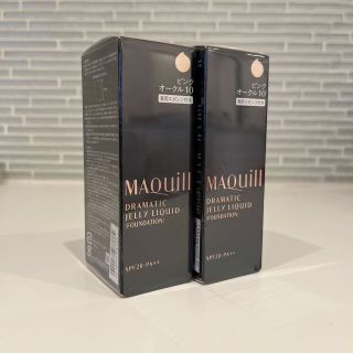 マキアージュ(MAQuillAGE)の新品 2個セット マキアージュ ドラマティックジェリーリキッドピンクオークル10(ファンデーション)