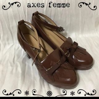 アクシーズファム(axes femme)の【訳アリ】新品 アクシーズファムaxesfemmeビットローファー Lサイズ(ローファー/革靴)