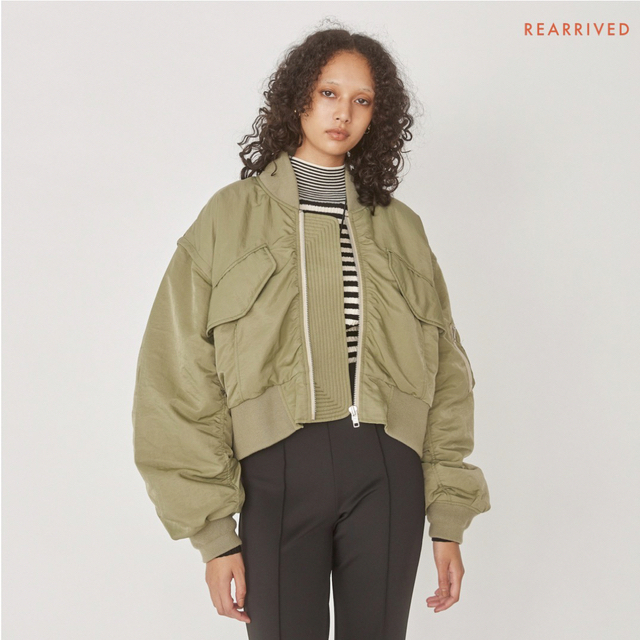 searoomlynn オーバーサイズショートMA-1 カーキ searoomlynn オーバーサイズショートMA-1 カーキ