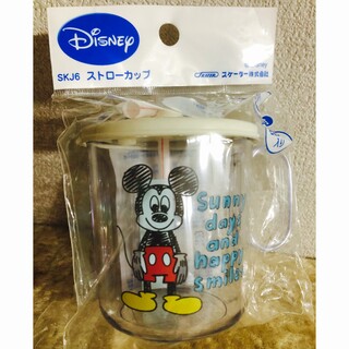 ディズニー(Disney)の新品　日本製　スケーター　ミッキー　ストロー　カップ(マグカップ)