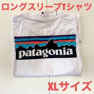 パタゴニア(patagonia)の新品 patagonia パタゴニア ロンT P-6LOGO ホワイト　XL(Tシャツ/カットソー(七分/長袖))