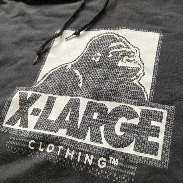 XLARGE - 【エクストララージ】美品 ニットデザインロゴ ブラック