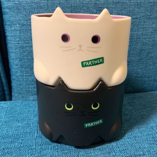 STARBUCKS ハロウィン 2020 スタッキング マグ 白猫&黒猫セット