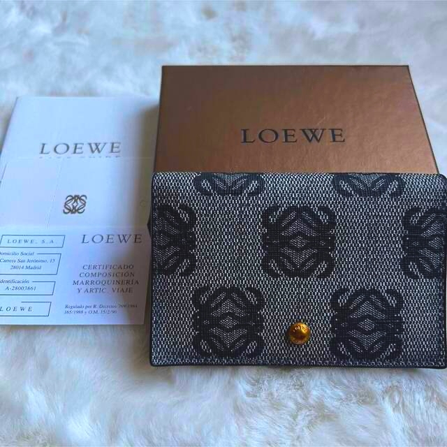 極美品♡LOEWE ロエベビジネスカード名刺入れアナグラムグレー 極美品♡LOEWE ロエベビジネスカード名刺入れアナグラムグレー