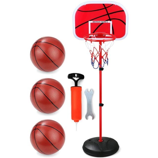 バスケットゴールとボール3つのセット 子供用 室内OK 高さ調整可能 150cm