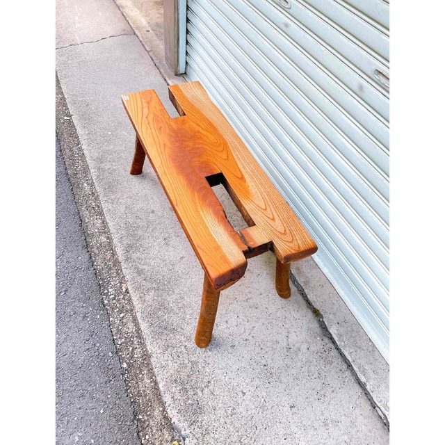 古材使用 欅 ケヤキ コーヒーテーブル 椅子 ベンチ-