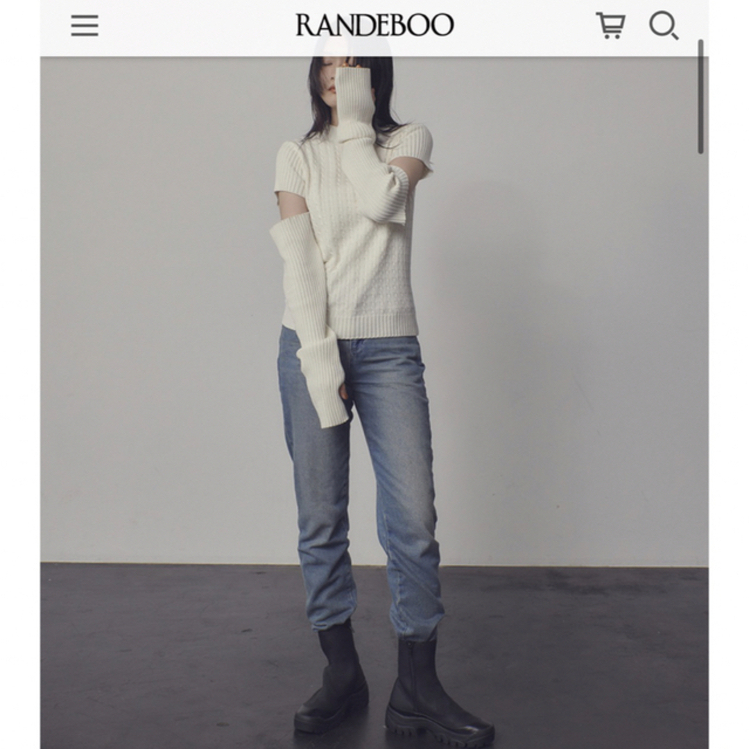 RANDEBOO(ランデブー)のRANDEBOO  Charm cut cable knit レディースのトップス(ニット/セーター)の商品写真