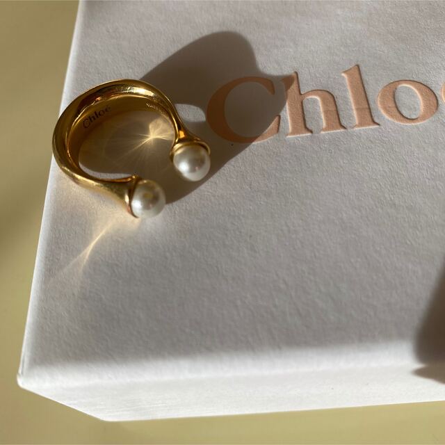 美品◇Chloe パールリング Darcey ring 10号Mate - リング