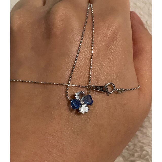 JEWELRY TSUTSUMI(ジュエリーツツミ)のk14 ブルー　花　ネックレス レディースのアクセサリー(ネックレス)の商品写真