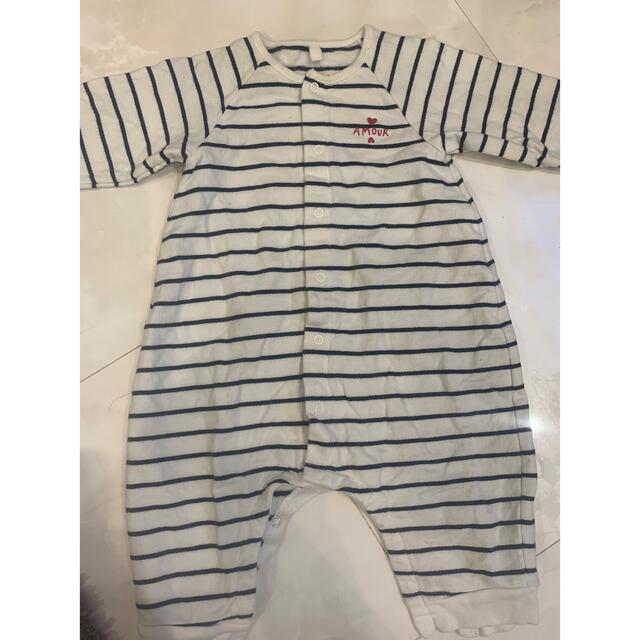 PETIT BATEAU(プチバトー)のプチバトー、ロンパース キッズ/ベビー/マタニティのベビー服(~85cm)(ロンパース)の商品写真