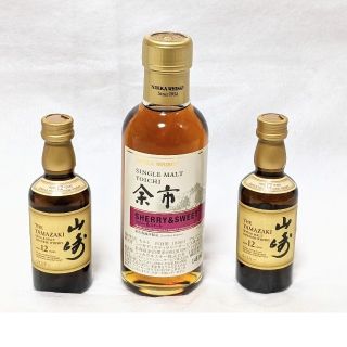 ニッカウイスキー余市　シェリー&スイート　サントリー  山崎 12年 5０ml(ウイスキー)