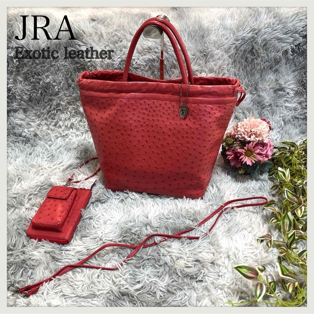 JRA/ハンドバッグ/ショルダーバッグ/オーストリッチ/レッド/2wayその他商品レディース商品一覧