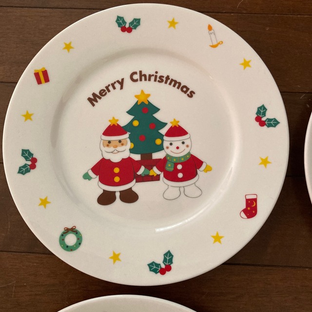 クリスマス　お皿　サンタクロース インテリア/住まい/日用品のキッチン/食器(食器)の商品写真