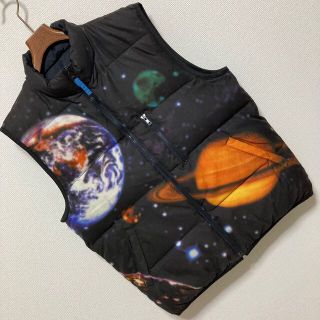 オールドネイビー(Old Navy)の美品■OLD NAVY オールドネイビー■宇宙 惑星 リバーシブル ダウンベスト(ダウンベスト)