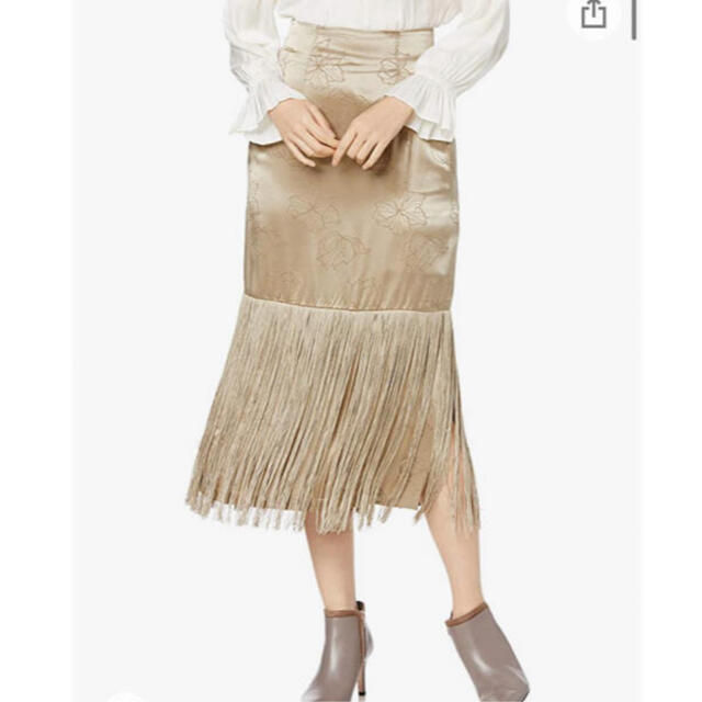Lily Brown(リリーブラウン)のリリーブラウン　サテンジャガードスカート レディースのスカート(ロングスカート)の商品写真