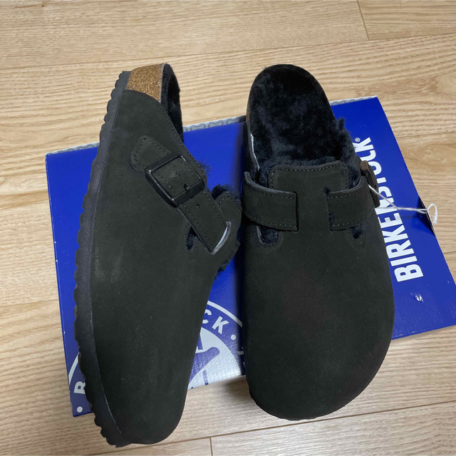 新品 ビルケンシュトック Boston 裏起毛 レザー サンダル 42 27.5