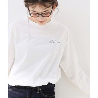 スローブイエナ(SLOBE IENA)のSLOBE IENA 刺繍ロンTEE スローブイエナ トップス カットソー (カットソー(長袖/七分))