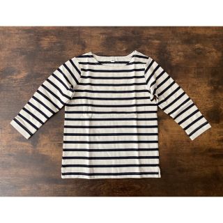 ムジルシリョウヒン(MUJI (無印良品))の【未使用】無印良品*キッズ*ボーダーロングTシャツ*100(Tシャツ/カットソー)