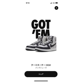 ナイキ(NIKE)の NIKE TERMINATOR HIGH OG 26cm(スニーカー)