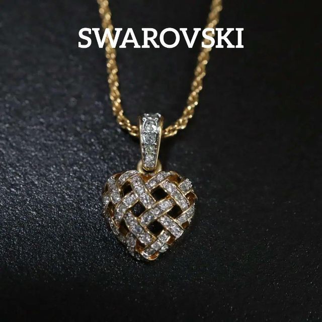 【匿名配送】 SWAROVSKI スワロフスキー ネックレス ゴールド ハート