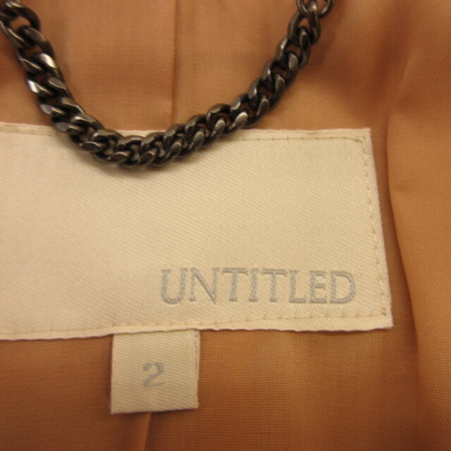 UNTITLED(アンタイトル)のアンタイトル UNTITLED ノーカラーコート 長袖 ロング からし色 黄 2 レディースのジャケット/アウター(その他)の商品写真