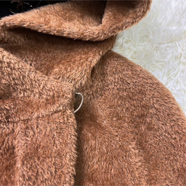 【最高級】MaxMara ファー コート アウター アルパカ ロゴ 人気 38