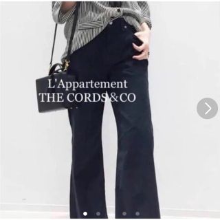 アパルトモンドゥーズィエムクラス(L'Appartement DEUXIEME CLASSE)のTHE CORDS & CO.ストレッチコーデュロイ　カットオフスリットパンツ(カジュアルパンツ)