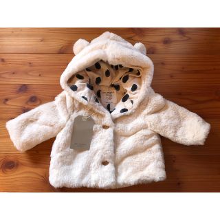 ザラキッズ(ZARA KIDS)の新品 Zara baby耳つきふわふわジャケット 74cm(ジャケット/コート)