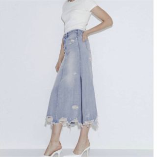 ジェイダ(GYDA)のSIDE SLIT DENIM LONG SKIRT(ロングスカート)