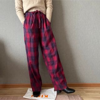 ロキエ(Lochie)のRed check pants(カジュアルパンツ)