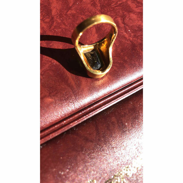 お値下げ　グリーントルマリンダイヤモンドリング　Ｋ18 レディースのアクセサリー(リング(指輪))の商品写真
