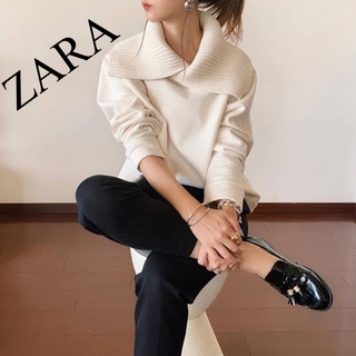 ザラ(ZARA)の美品　ZARA ザラ　スウェット　トレーナー　トップス　ニット　人気　完売(トレーナー/スウェット)