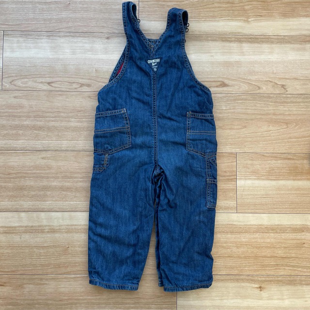 OshKosh(オシュコシュ)のサロペット デニム　90 チェック キッズ/ベビー/マタニティのキッズ服男の子用(90cm~)(パンツ/スパッツ)の商品写真