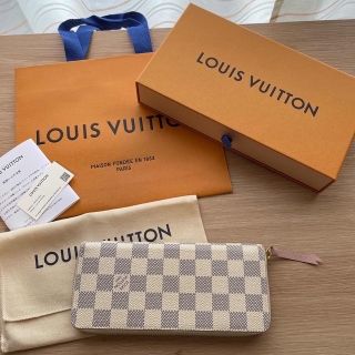 ルイヴィトン(LOUIS VUITTON)のルイヴィトン　ダミエアズール　長財布ポルトフォイユ・クレマンス(財布)