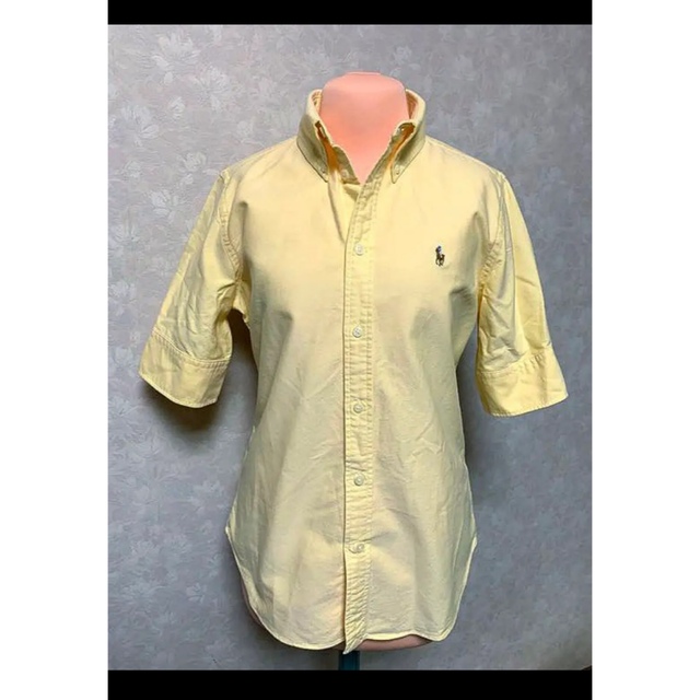 Ralph Lauren(ラルフローレン)のラルフローレン ボタンダウン シャツ ブラウス 半袖 パステルイエロー  790 レディースのトップス(シャツ/ブラウス(半袖/袖なし))の商品写真