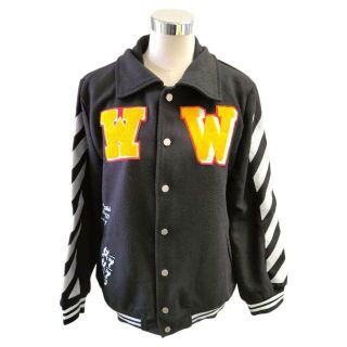 オフホワイト(OFF-WHITE)のOFF-WHITE オフホワイト スタジャン ジャケット ジャンパー KK619(スタジャン)