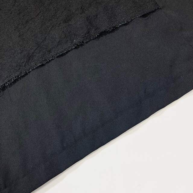 Y's - Y's 20PRE ウールギャバ 異素材切替 ノースリーブワンピース 黒1