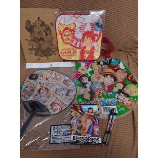 ワンピース(ONE PIECE)のONE-PIECE ワンピース うちわ タオルハンカチ グッズ セット(キャラクターグッズ)