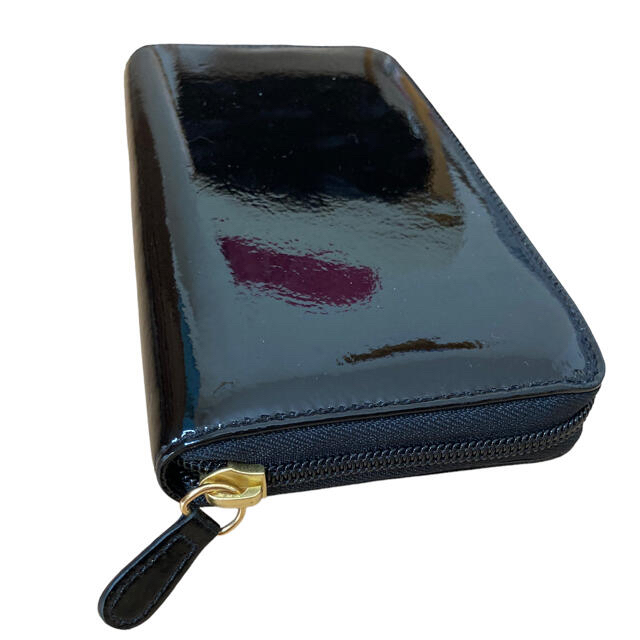 【未使用】Vivienne Westwood 長財布 エナメル ブラック リボン 5